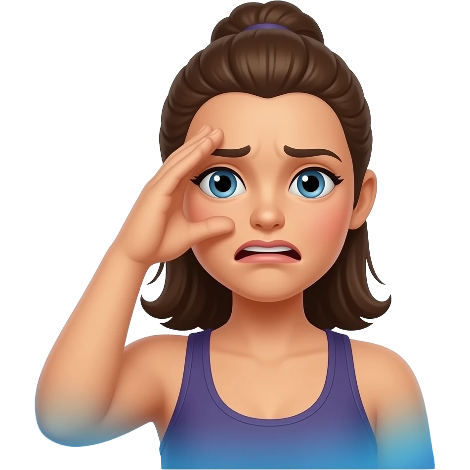 woman with no energy from gym emoji