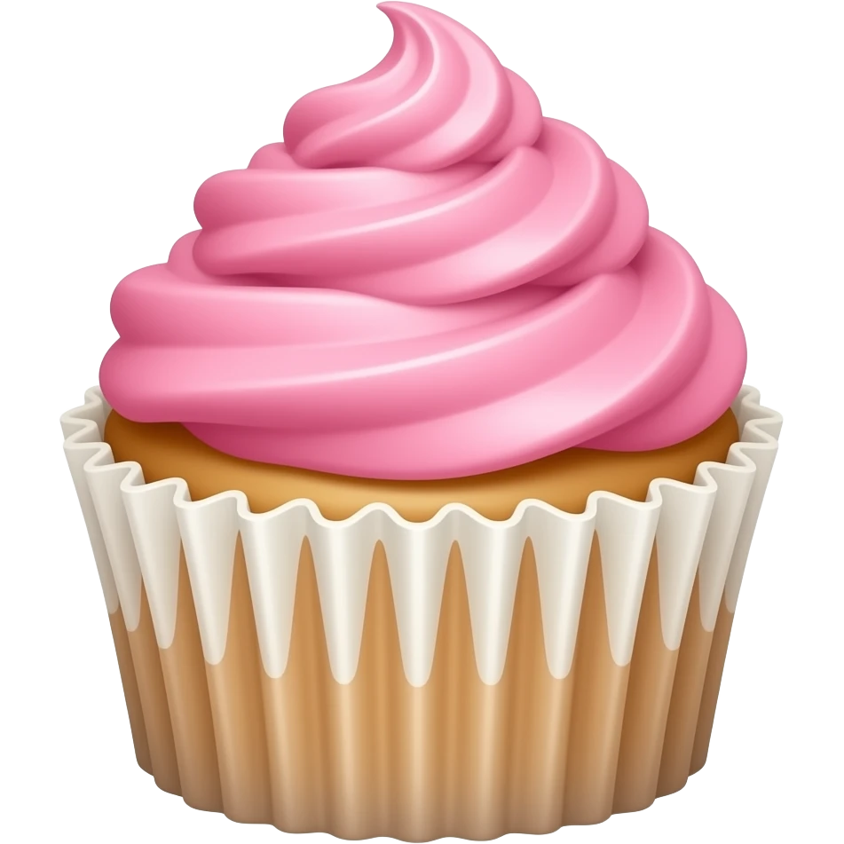 Cupcake with pink icing emoji