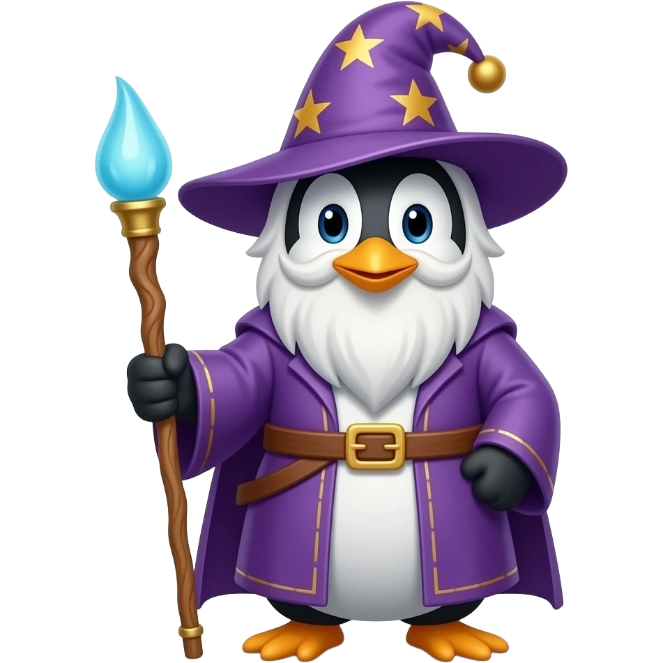 Penguin Wizard emoji