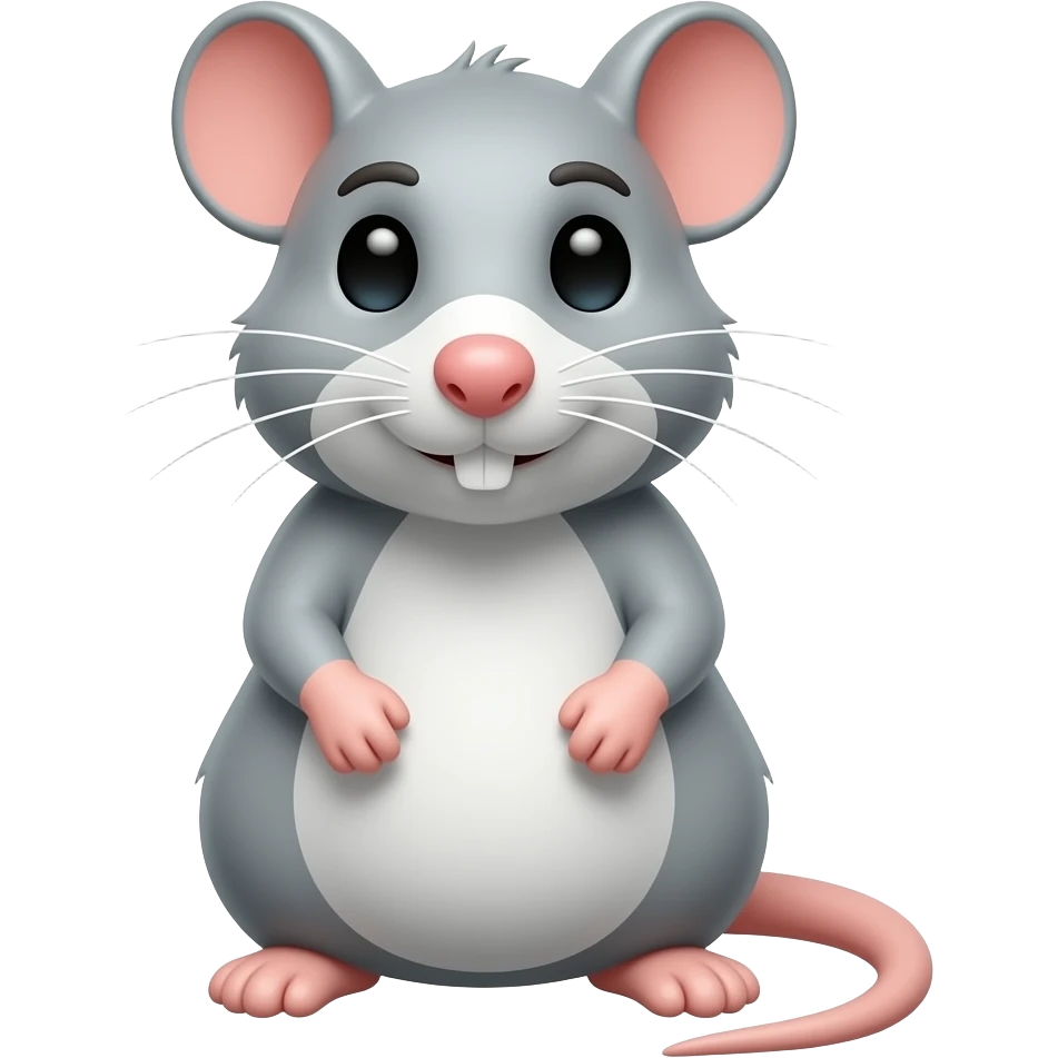 rat with eyebrow attached togeather emoji