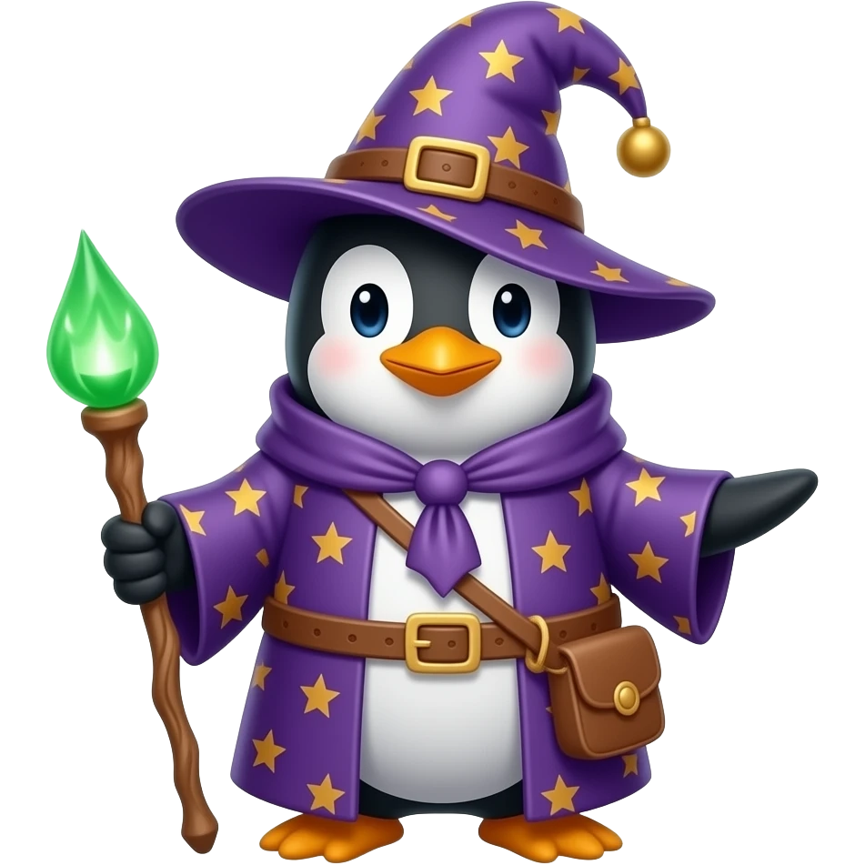 Penguin Wizard emoji