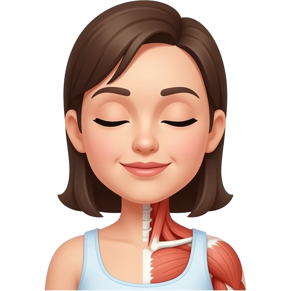 relâchement musculaire, femme emoji
