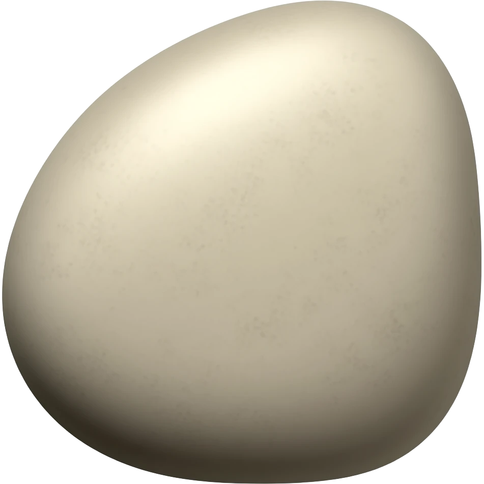 Silt-dusted soft stone emoji