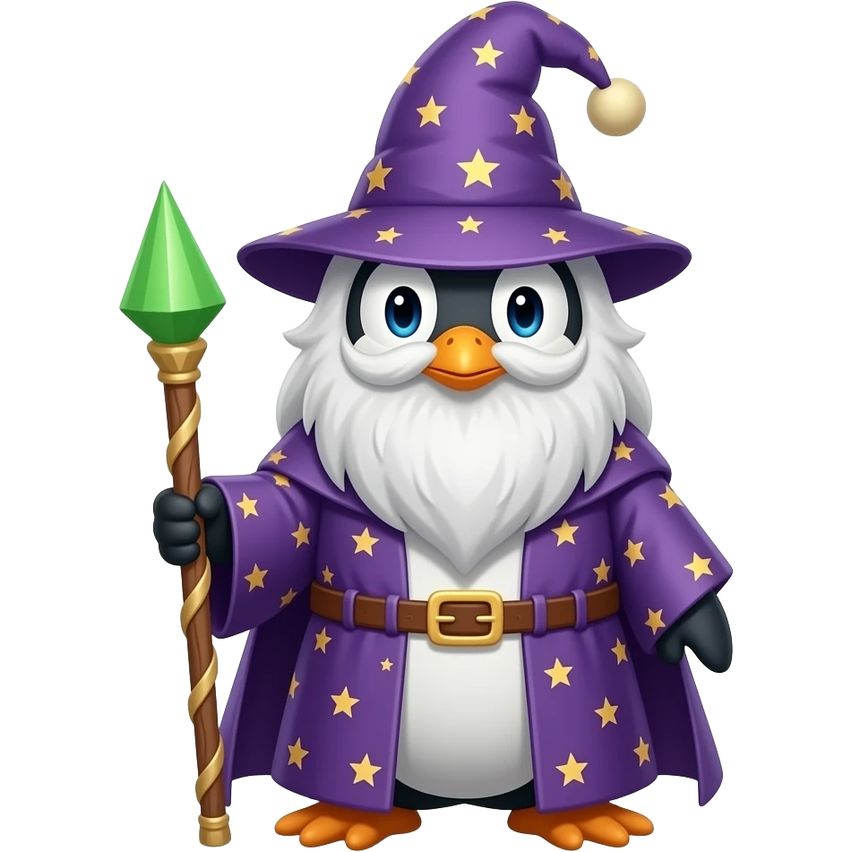 Penguin Wizard emoji