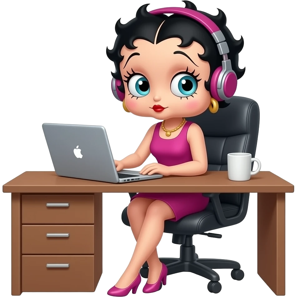 Work from home Betty Boop emoji