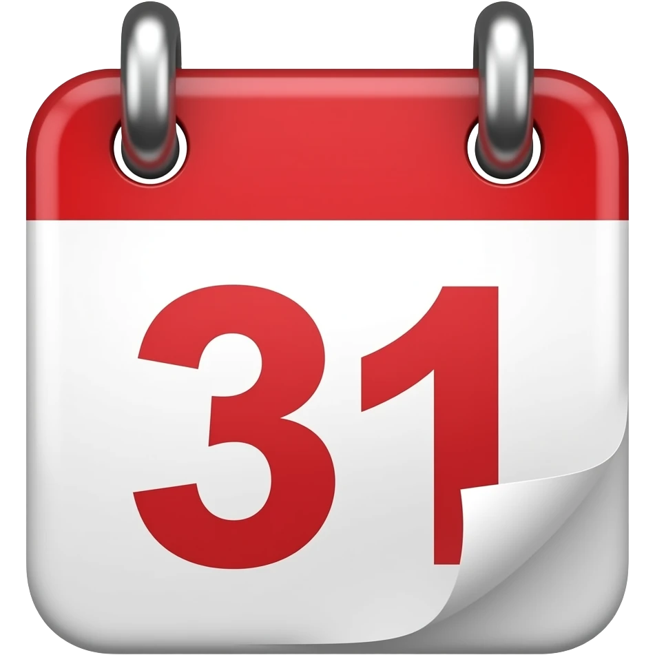 calendario que diga 31 emoji