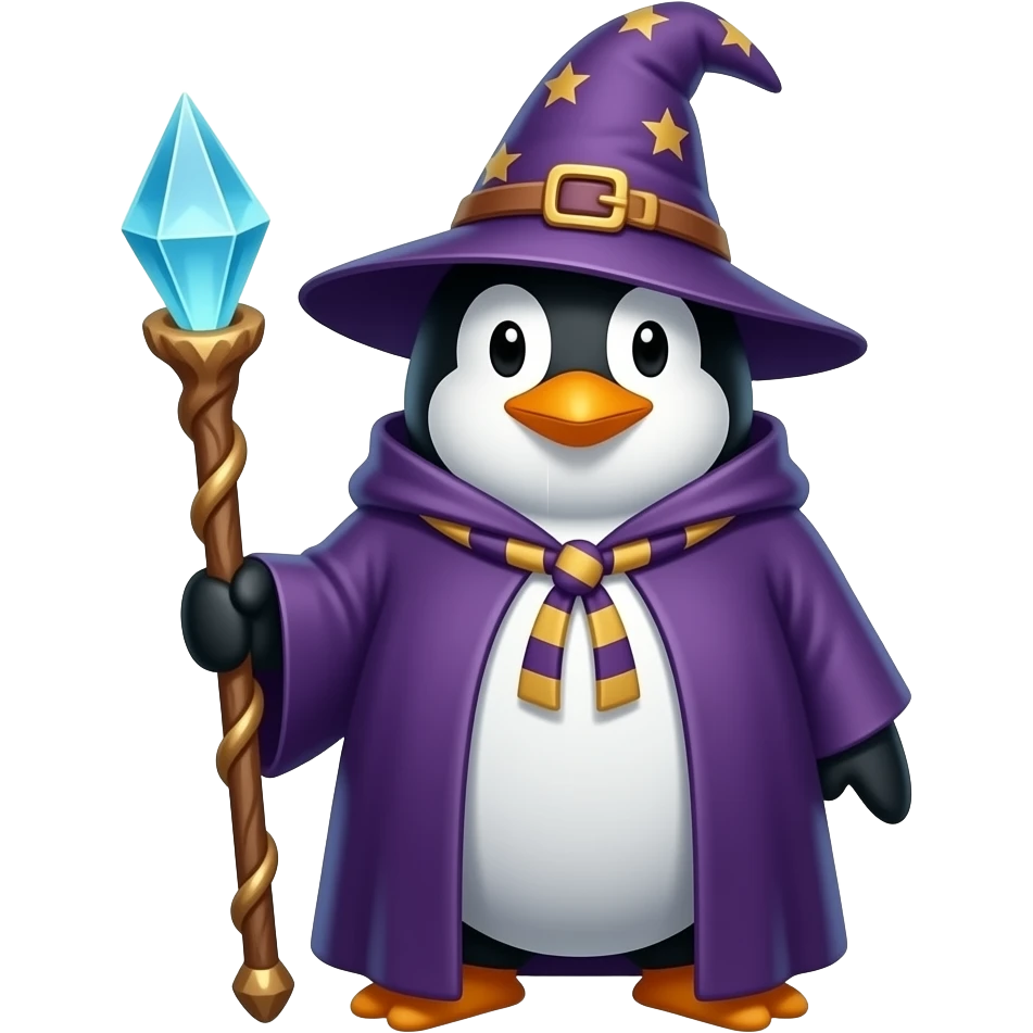 Penguin Wizard emoji