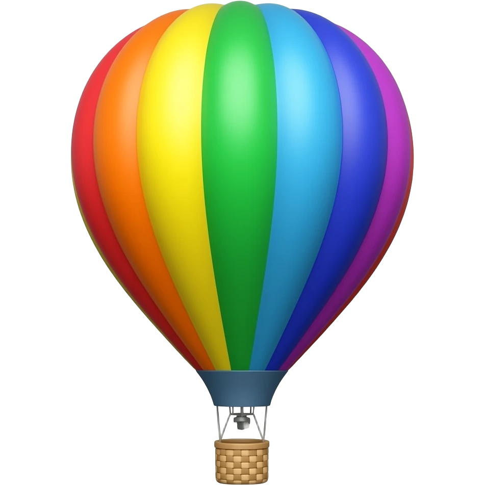 Rainbow Hot air balloon emoji