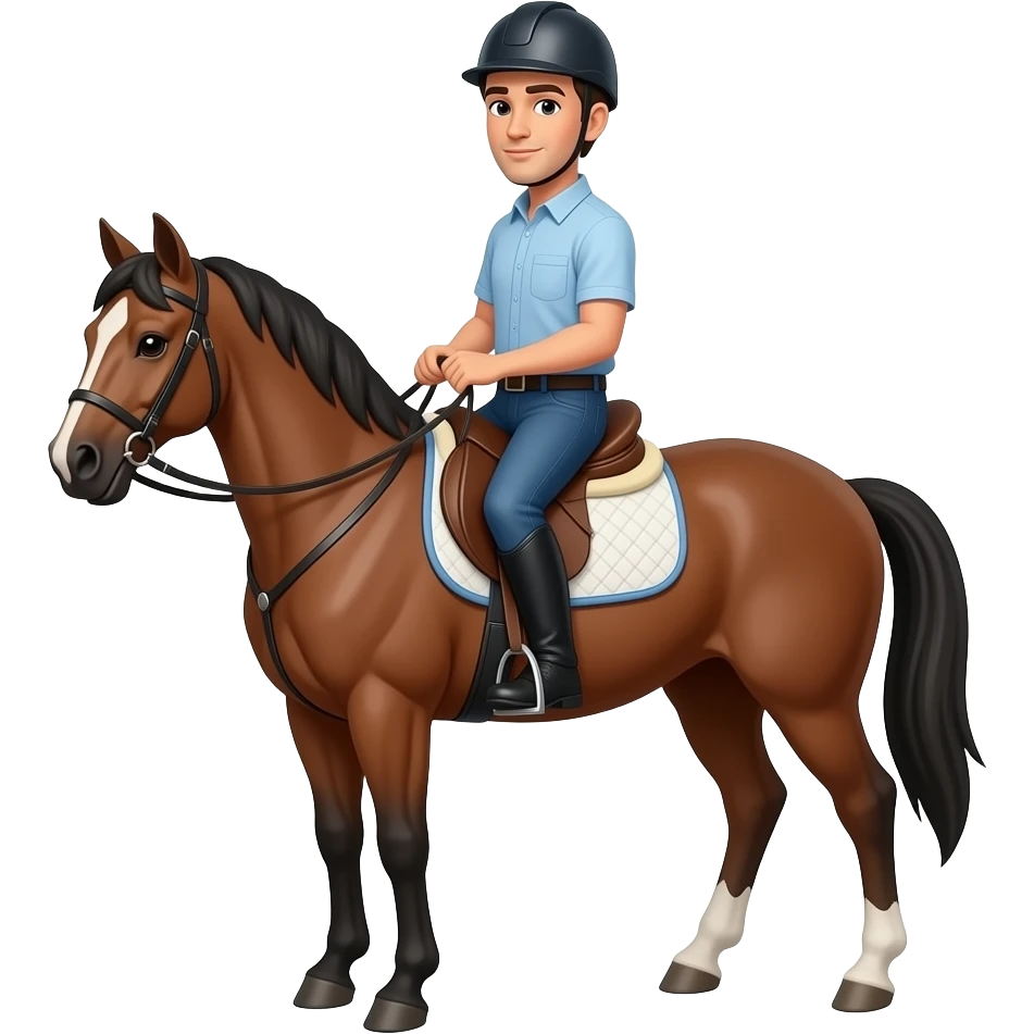 Кавказец на коне emoji
