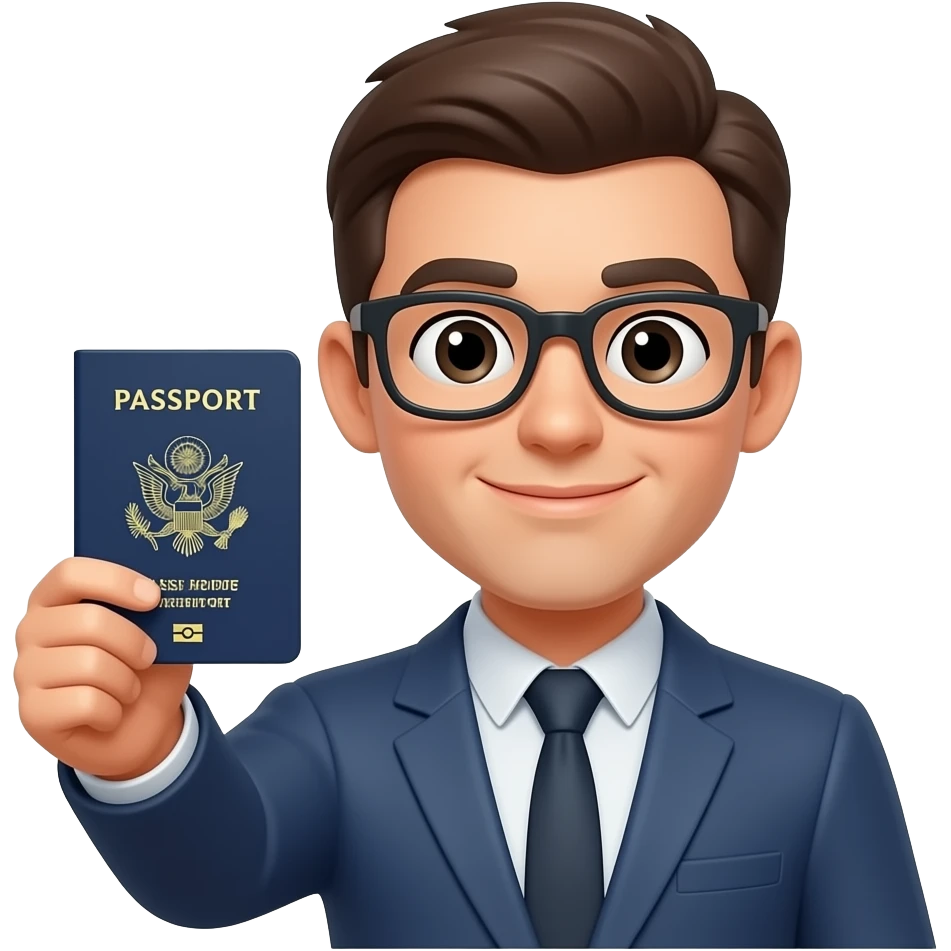 I grab my passport emoji
