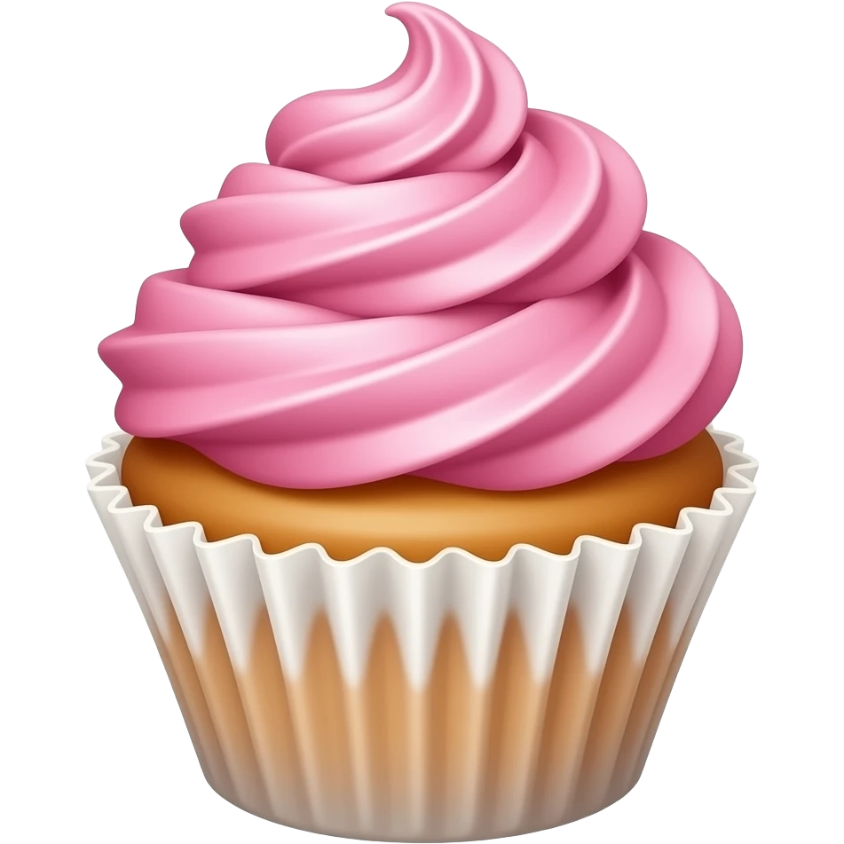 Cupcake with pink icing emoji