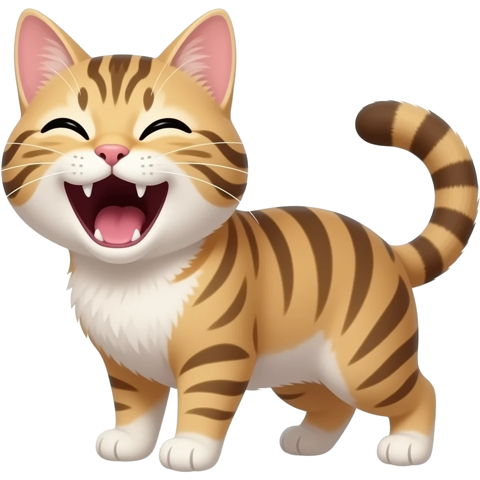cat laughing crazily emoji