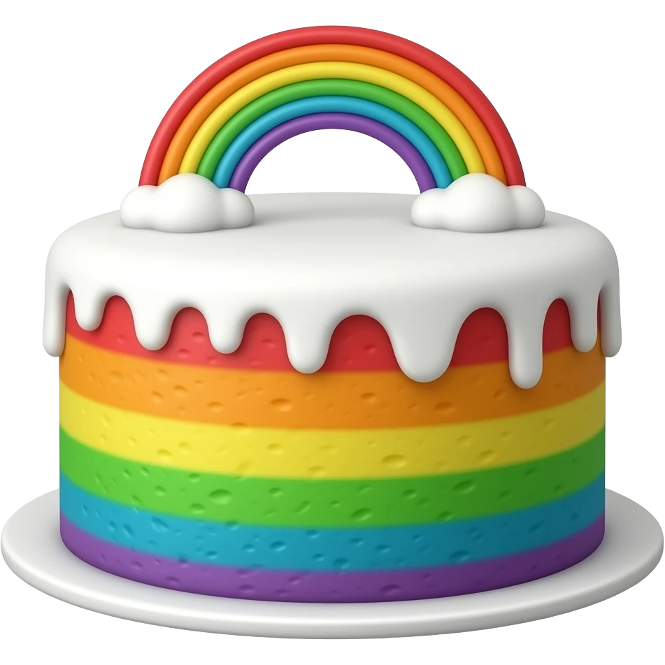 Mini Rainbow Layered Cake emoji