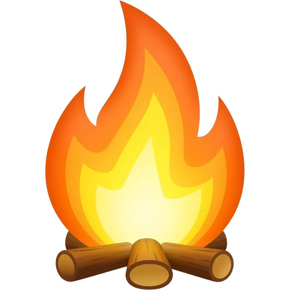Tiny fire small emoji