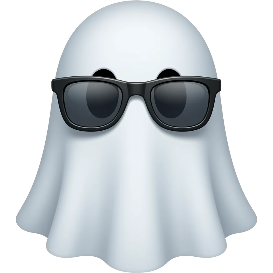 Ghost with sunglasses emoji