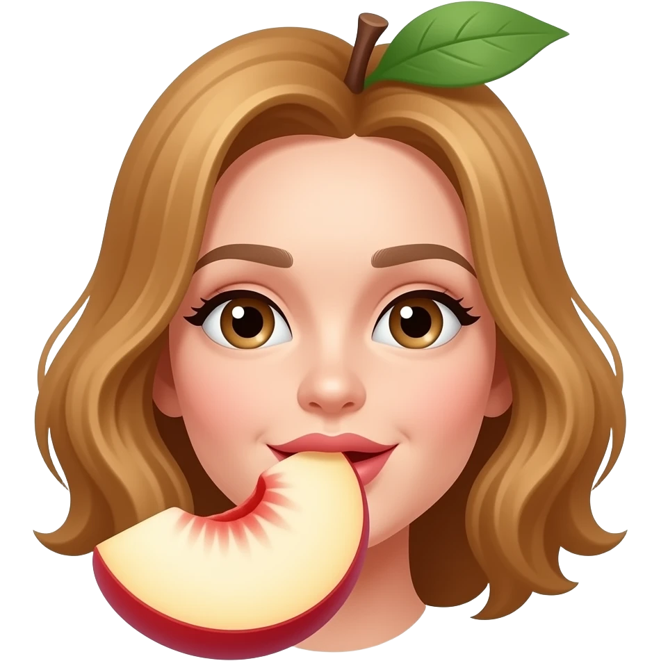 Licking a peach emoji