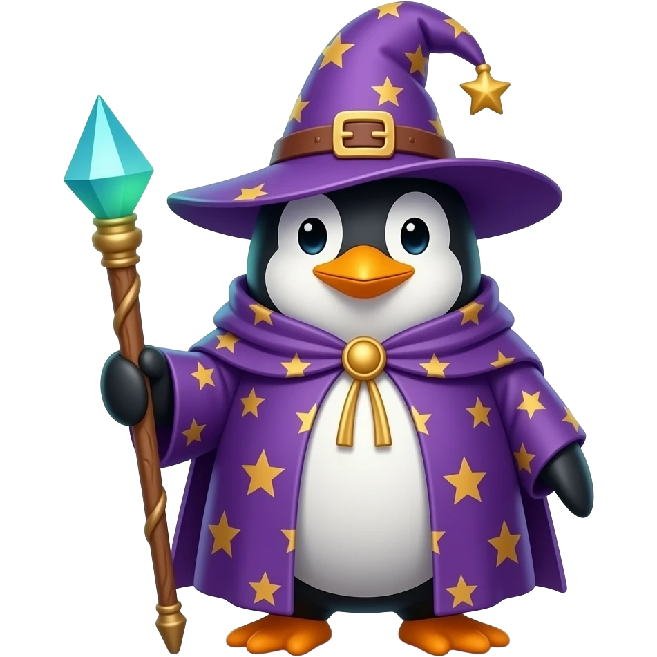 Penguin Wizard emoji