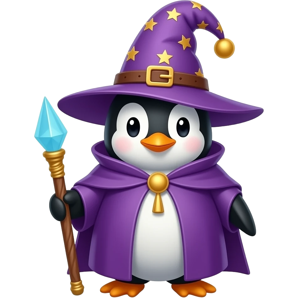 Penguin Wizard emoji