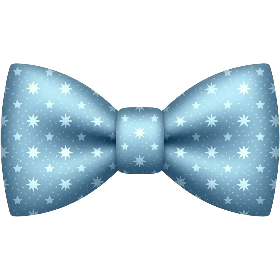 Light blue starry light blue magical bowtie emoji