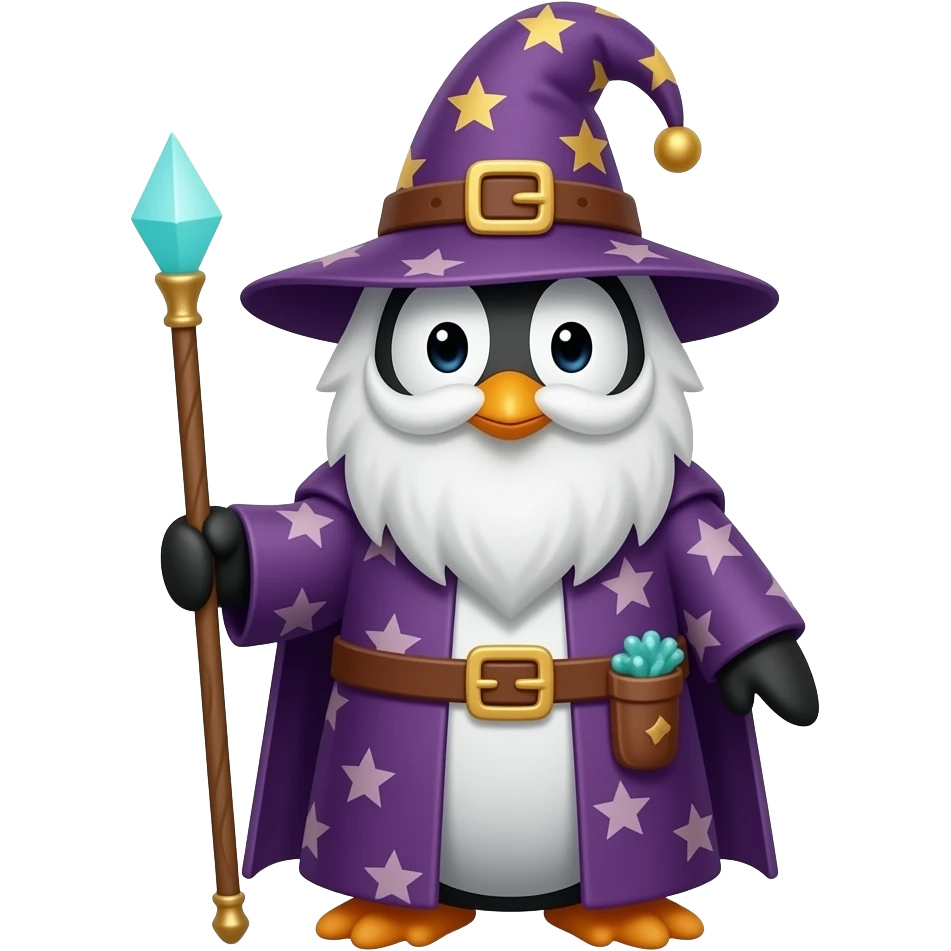 Penguin Wizard emoji
