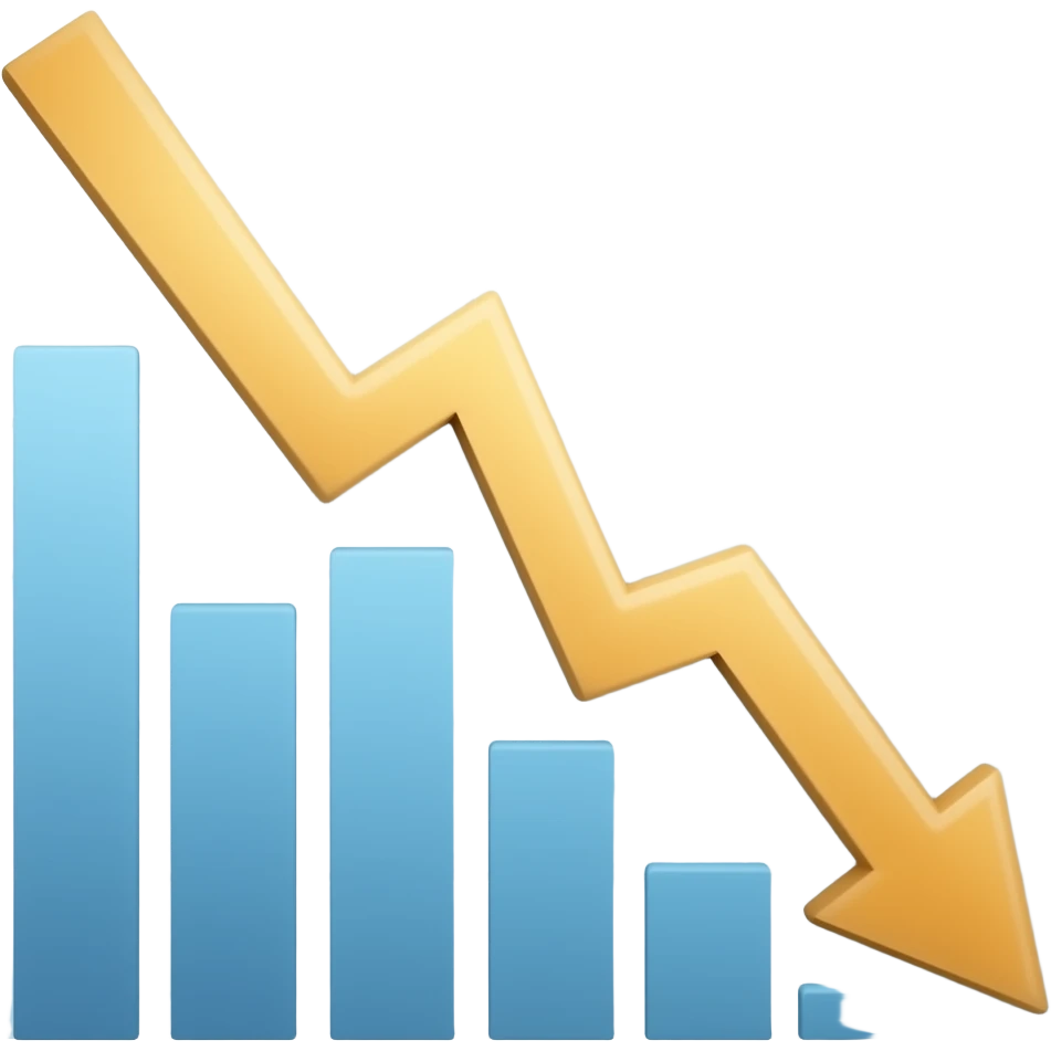 stocks go down emoji