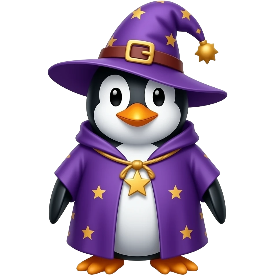 Penguin Wizard emoji