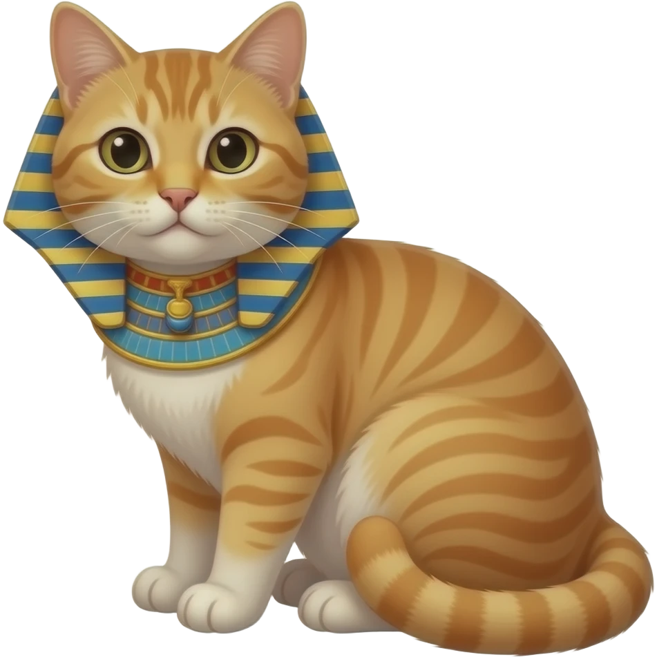 egypt sitting ginger cat emoji