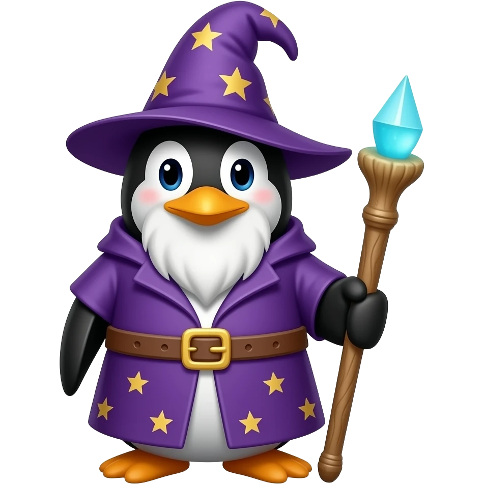 Penguin Wizard emoji