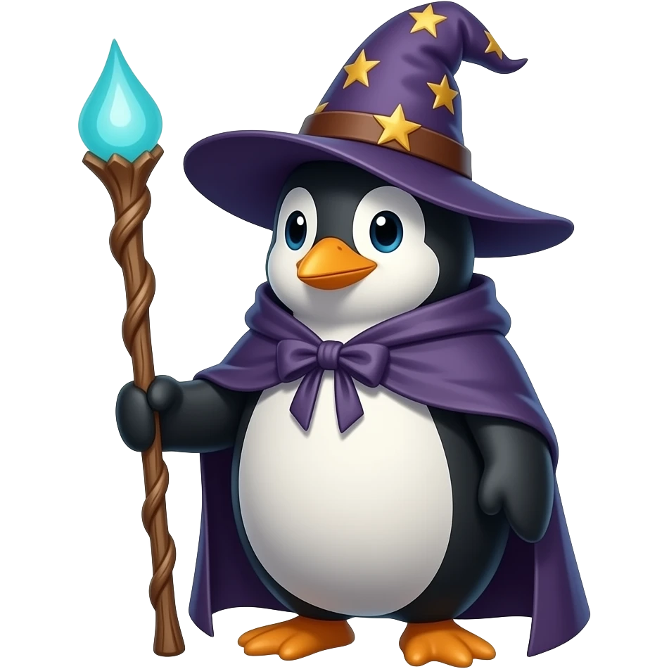Penguin Wizard emoji