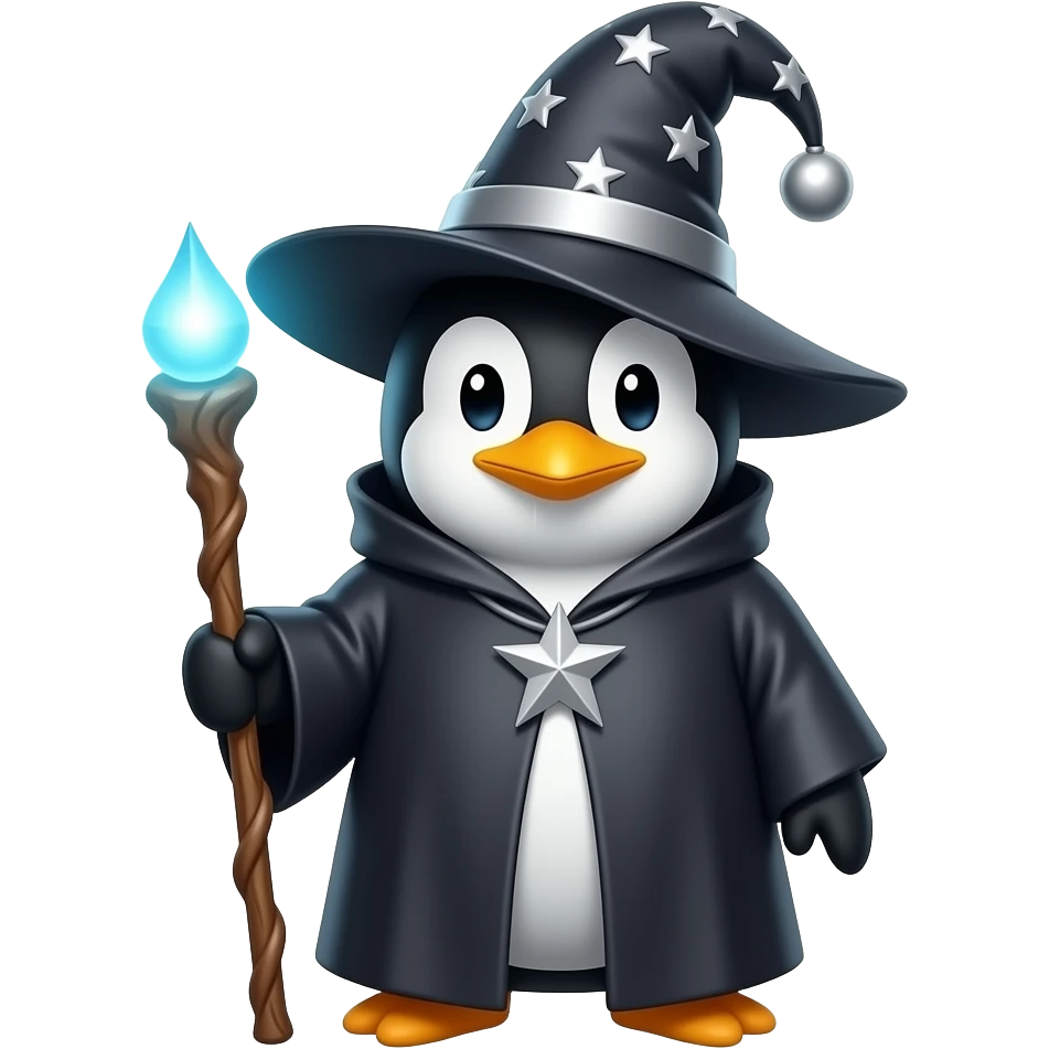 Penguin Wizard emoji