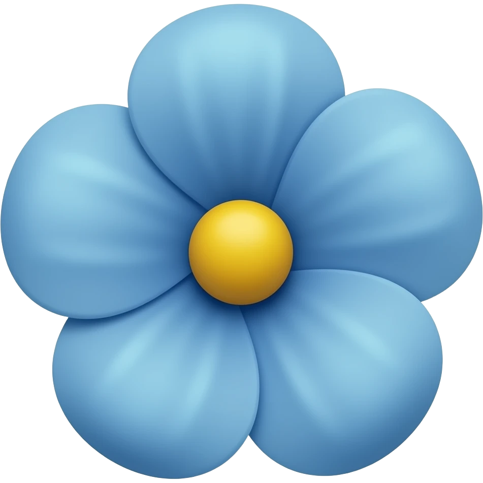 flor azul emoji