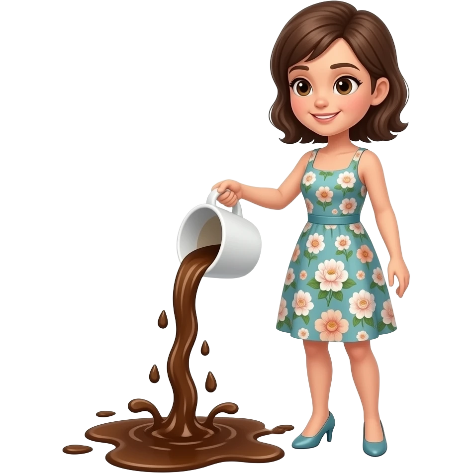 spill coffee on dress emoji