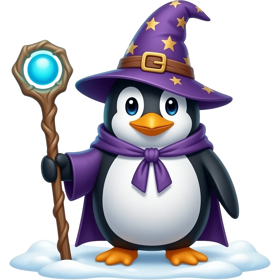 Penguin Wizard emoji