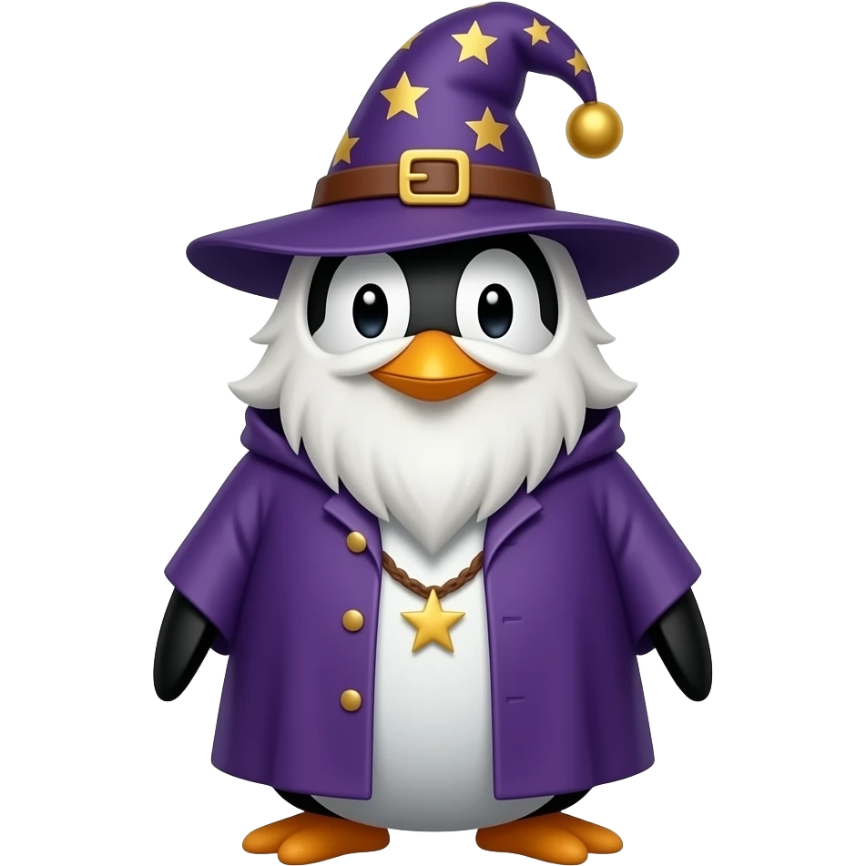 Penguin Wizard emoji