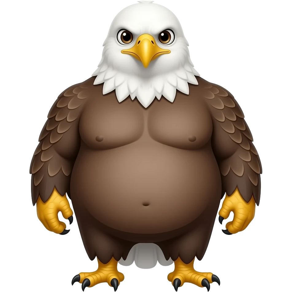 fat eagle without any clothes emoji