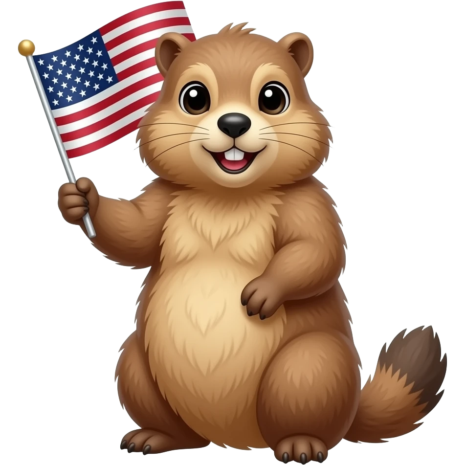 Marmotte avec drapeau liberté qui demande libérer les hommes, no au féminisme moderne emoji