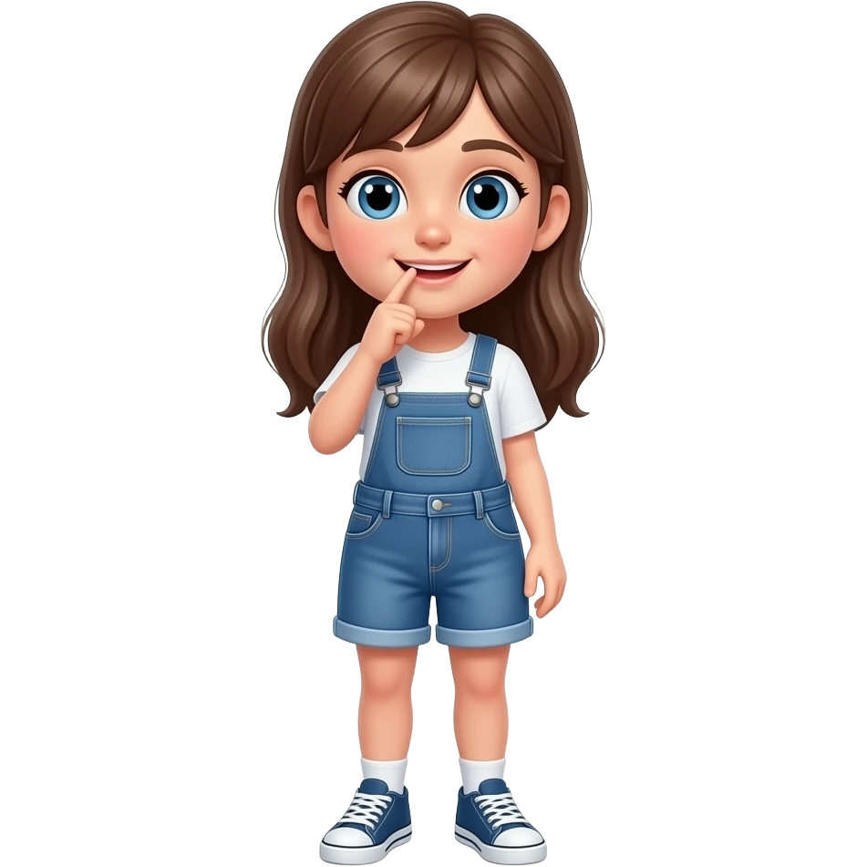 emoji fille qui se mord le doigt l’index emoji