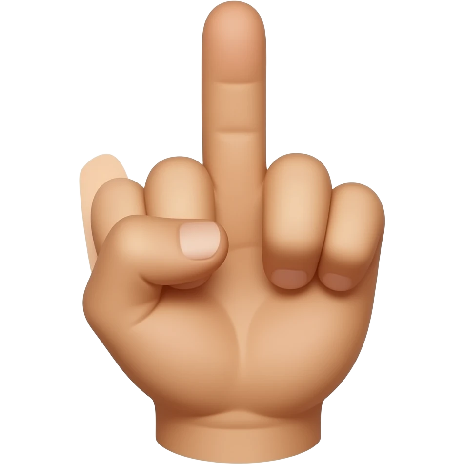 Make Simone doing the middle finger emoji