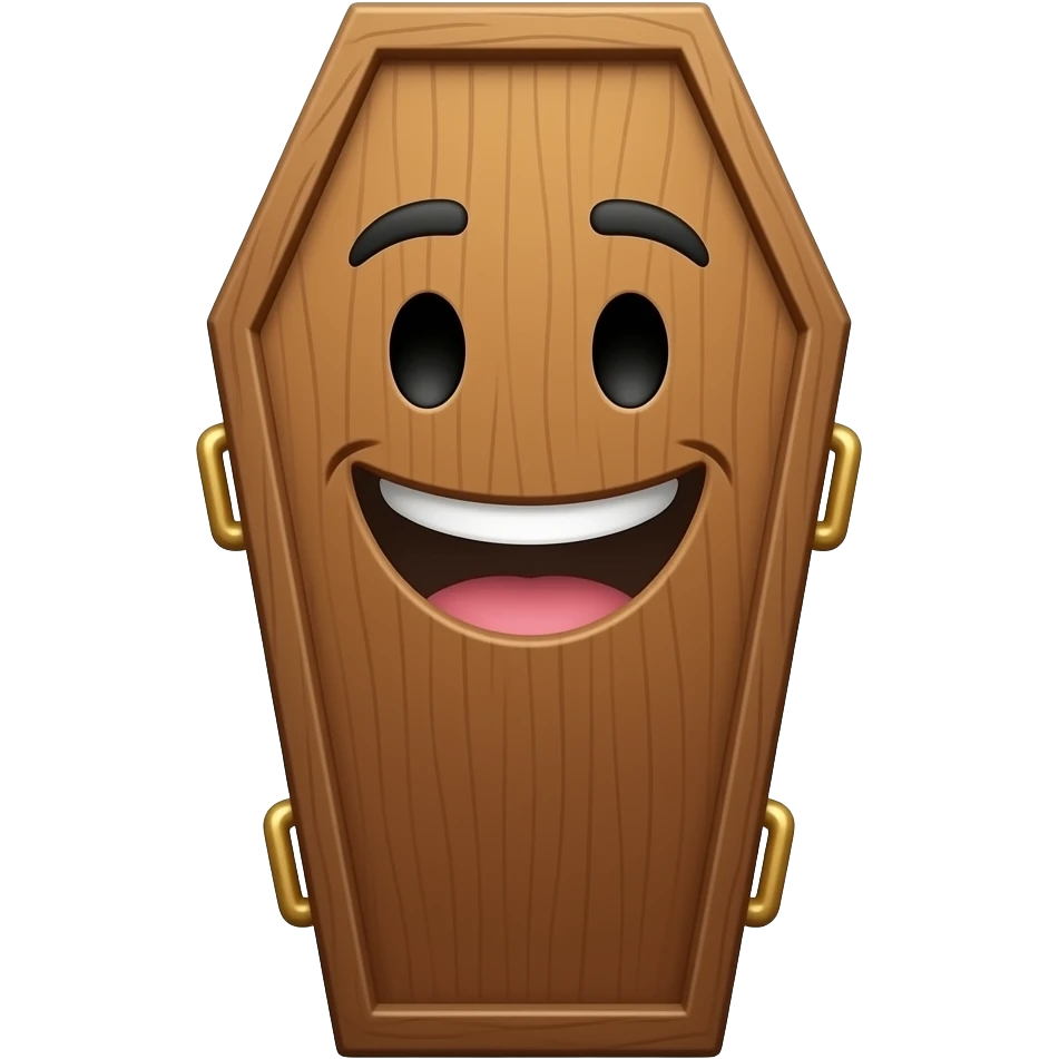 Ataúd risueño emoji