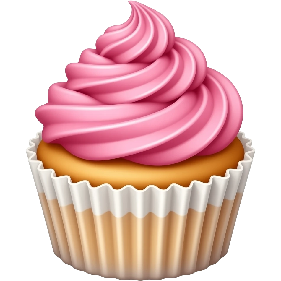 Cupcake with pink icing emoji
