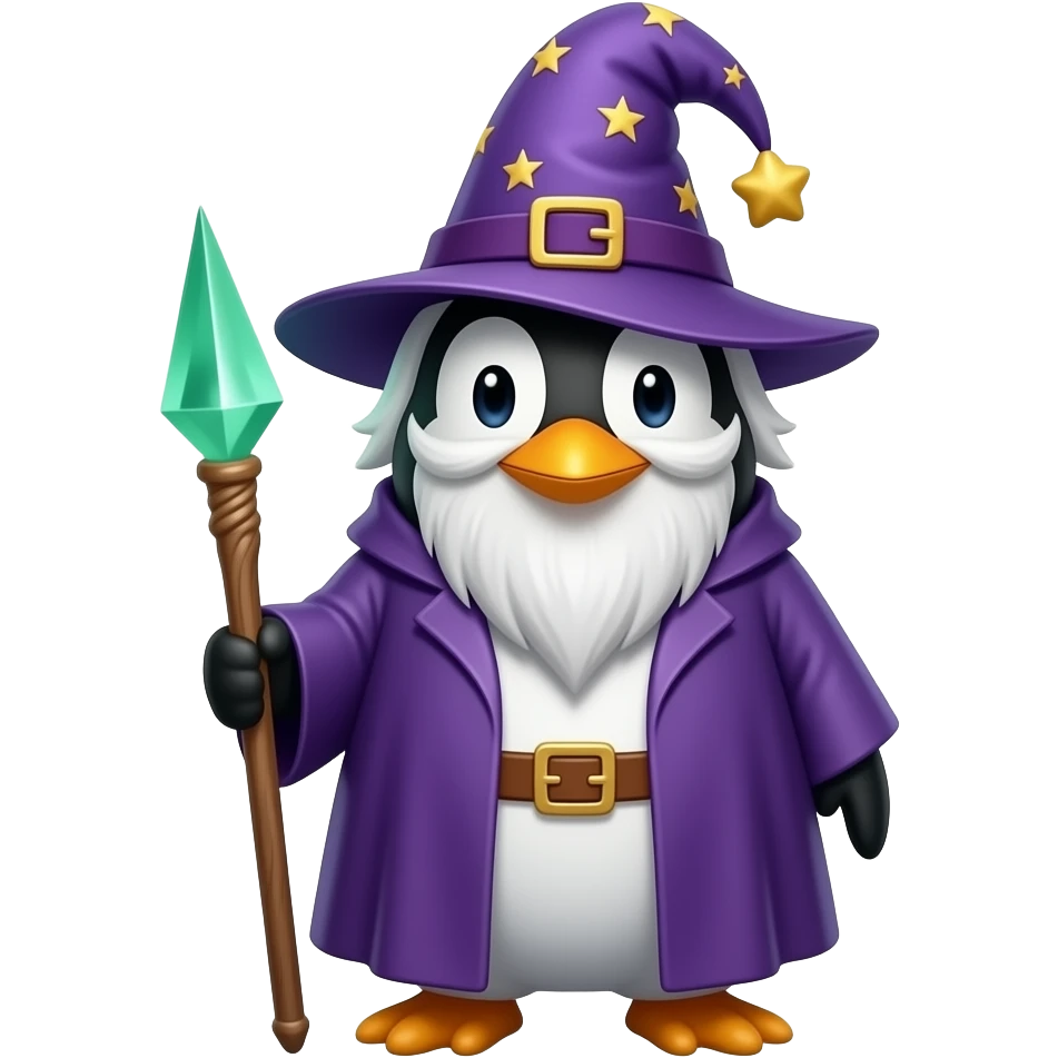 Penguin Wizard emoji