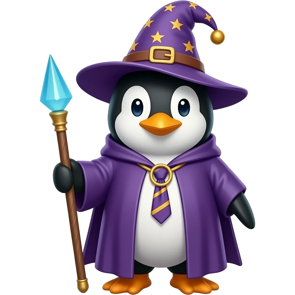 Penguin Wizard emoji