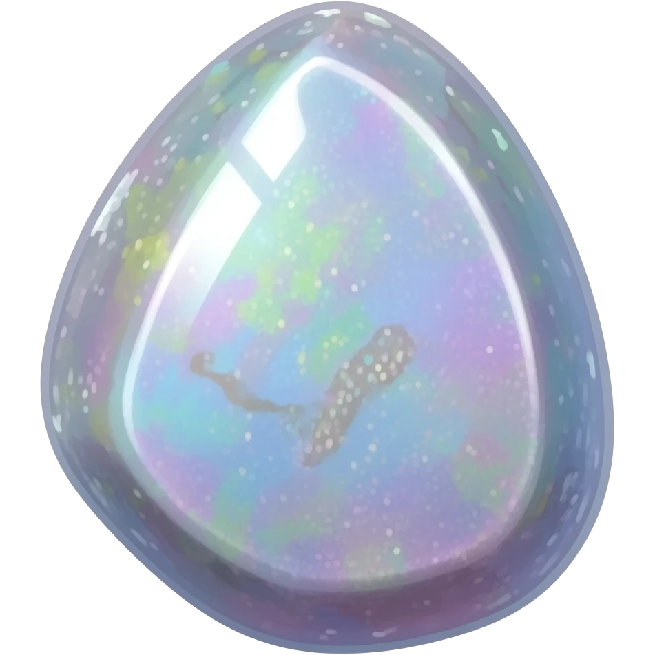 iridescent opal with flecks emoji