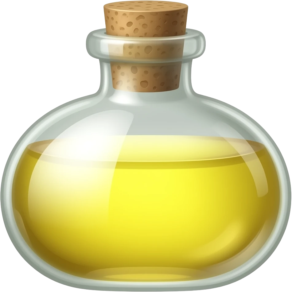 Yellow Fairy  potion, old perfume bottle, faint glow inside emoji