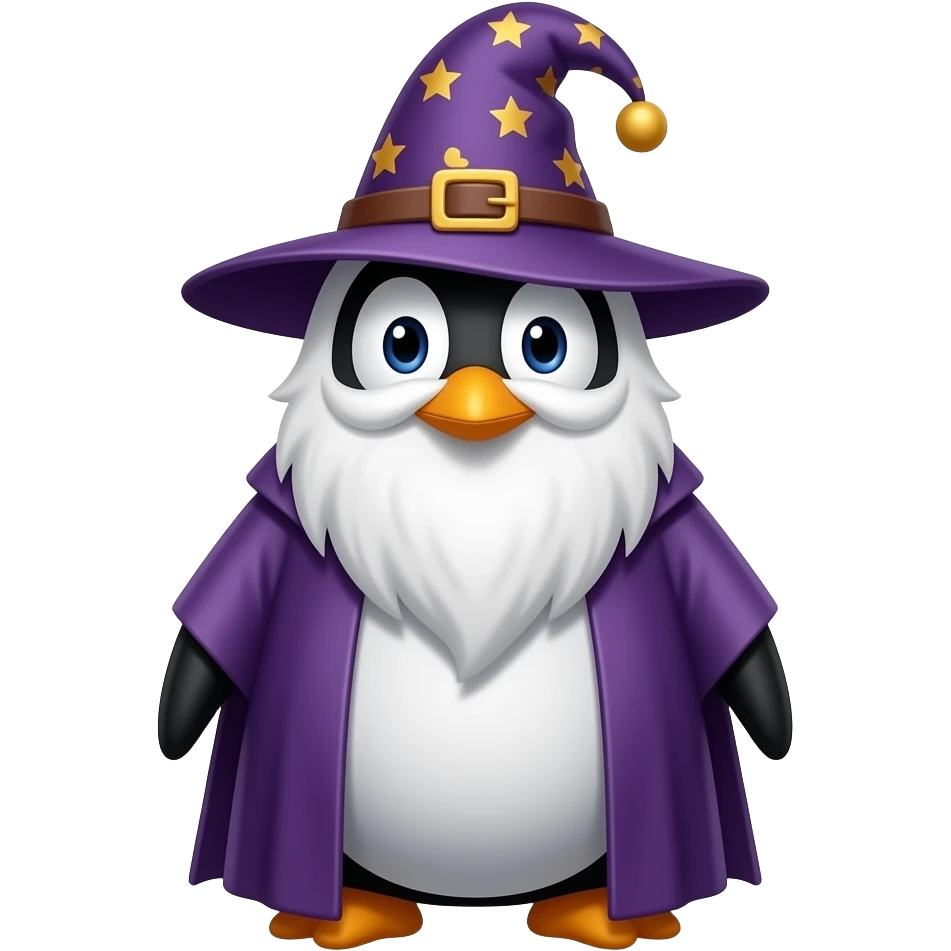 Penguin Wizard emoji