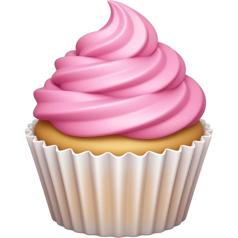 Cupcake with pink icing emoji