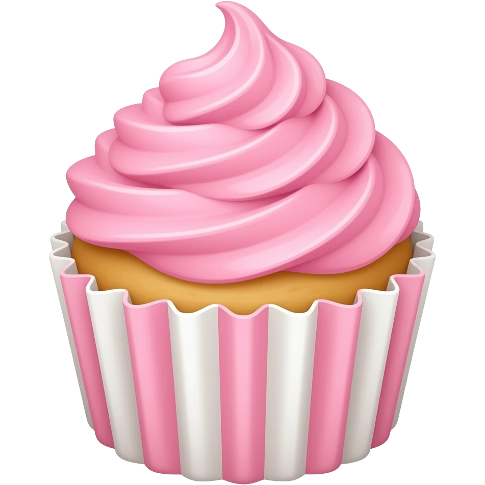 Cupcake with pink icing emoji