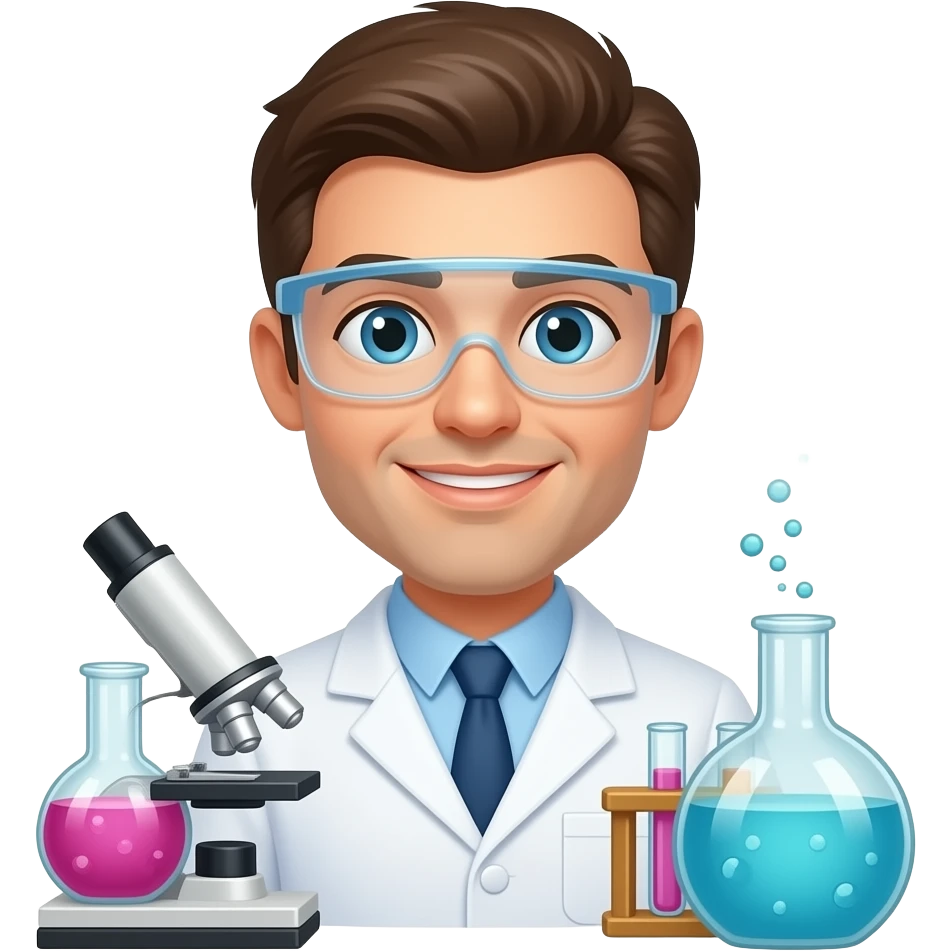 scientist with scientefic tools emoji