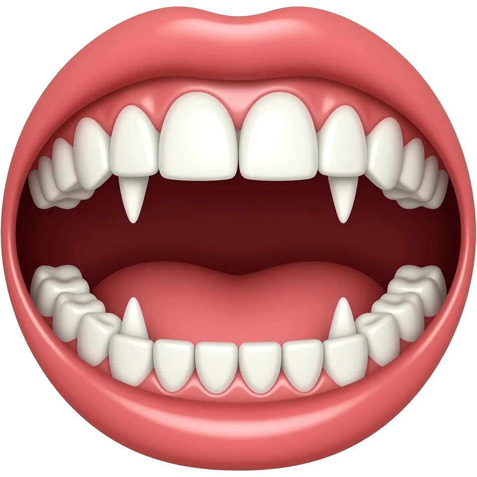 пасть как отдельная часть тела в которой все зубы как клыки emoji