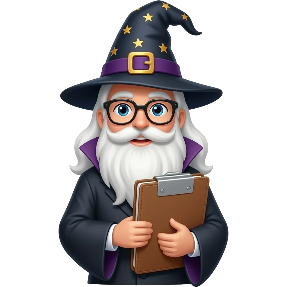 директор в образі чаклуна з портфелем emoji